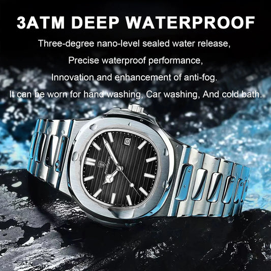 RAFFEL & Addiesdive Signature Timeless  — High-End Square Quartz Timepiece, Waterproof & Luminous